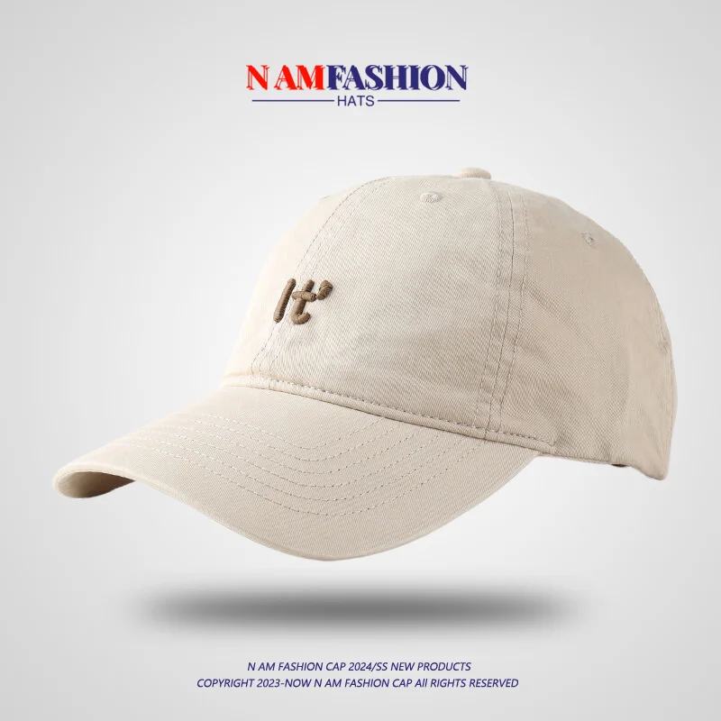 

Simple Letter Embroidery Baseball Cap for Men and Women Couple Street Korean Fashion All-Matching Curved Brim Peaked Cap