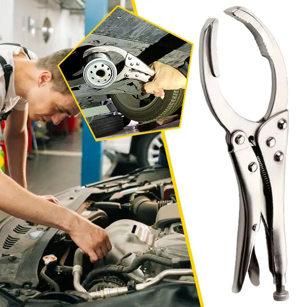 Adjustable Oil Filter Wrench Removal Tool Locking Pliers Hand Remover Clamp Filter Wrench Oil Filter Disassembly Tools