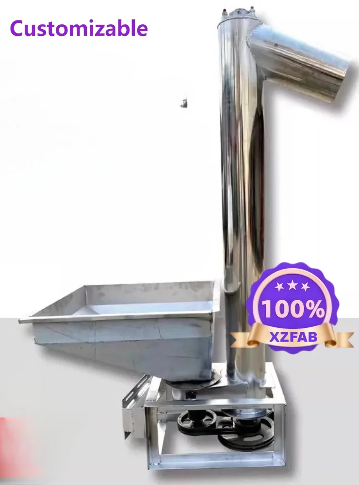 Factory Direct 2026 Vertical spiral elevator Grain conveyor Powder particle right angle feeding Oil press Feeding stainless stee