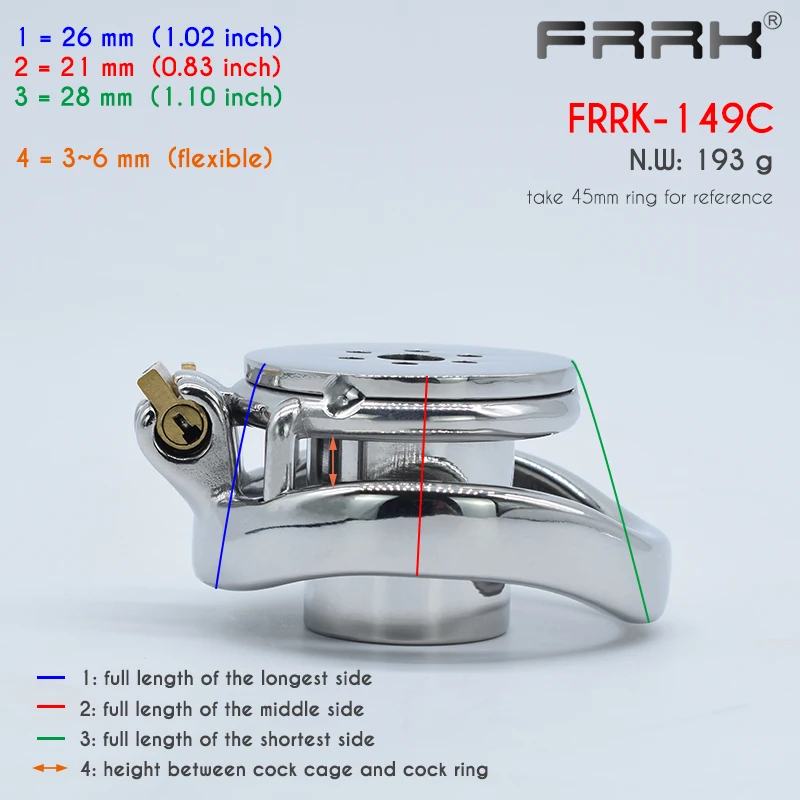 FRRK Harness PU Chastity Belt with Inverted Plug Cylinder Steel Cock Cage for Couple Games Play Steel Penis Rings 섹스용품