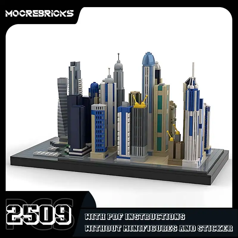 Ultimate Collection Dubai Marina Architecture Building Blocks Urban Skyscrapers Model Technology Bricks Desktop Decoration Toy