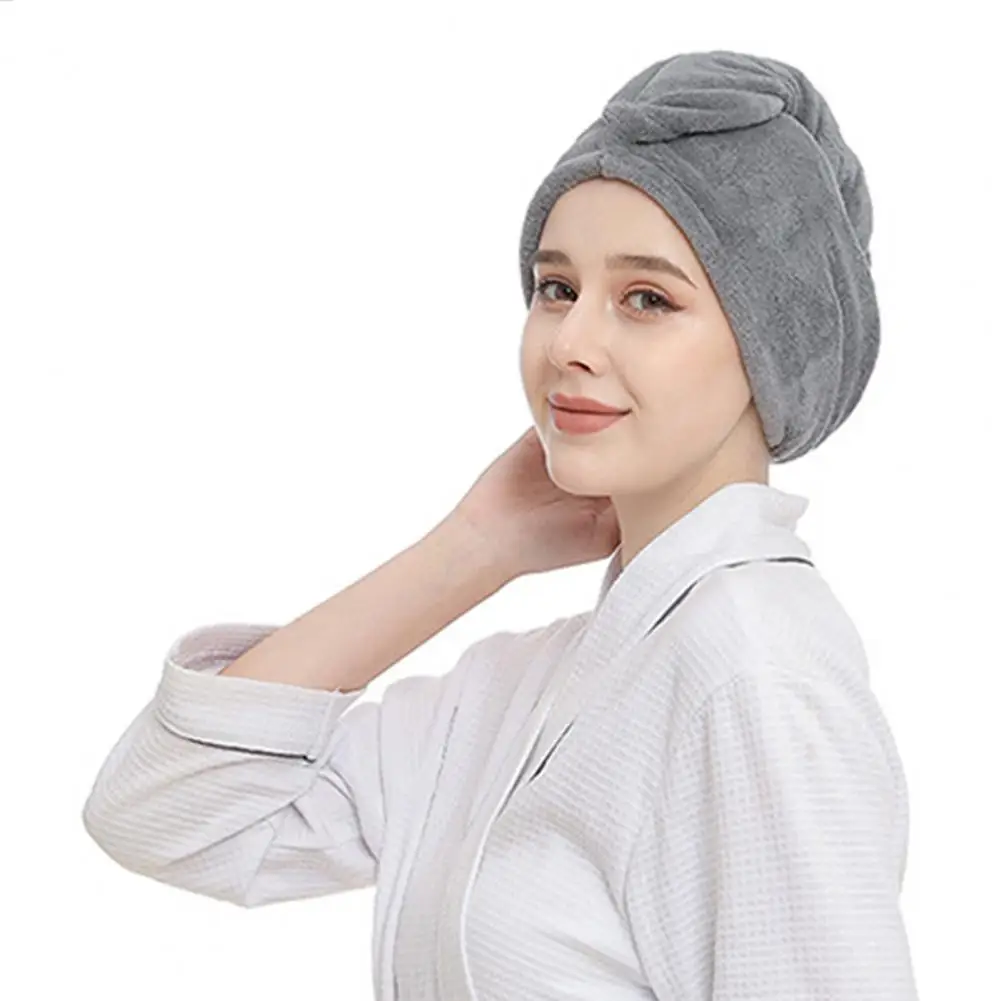 

Drying Cap Highly Absorbent Microfiber Hair Towel Wrap for Frizz-free Curly Hair Non-fading Skin-friendly Drying Towel Coral