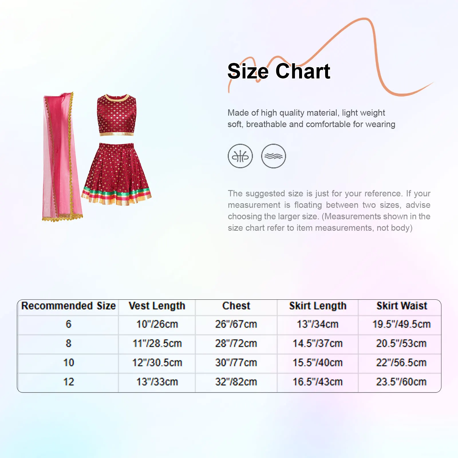 女の子ベリーダンス衣装インドダンスダンスウェアセットパフォーマンス衣装子供ショークロップトップとスカートチュールスカーフセット