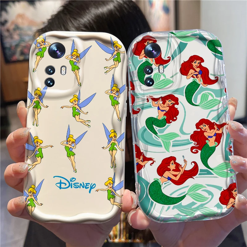 The Little Mermaid Art Luxury For Xiaomi Mi 14 12 12T 11 Lite Poco M6 X6 X5 X4 X3 M3 F4 Pro GT NFC 5G Wave Oil Cover Phone Case