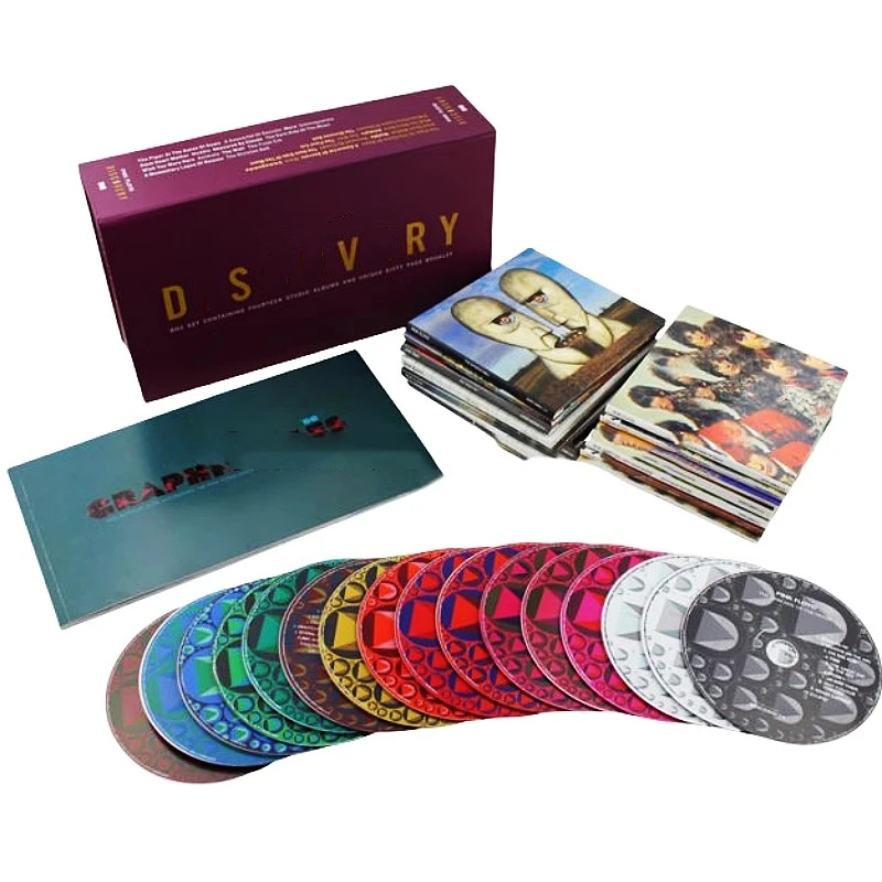 Classic Britain Rock Band Music CD The Discovery Boxset Album 16pcs Music Record Cosplay Walkman Car Soundtracks Box Party Music