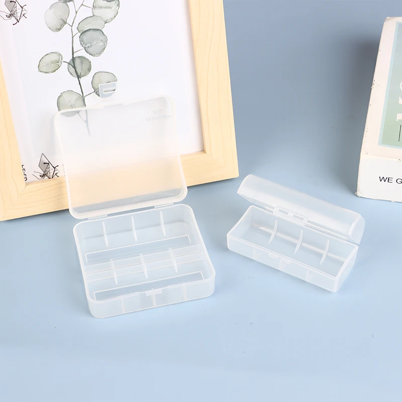 Clear 26650 Battery Storage Box Hard Case Holder Container Waterproof Battery Power Bank Plastic Case Transparent Battery Box