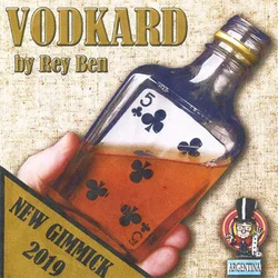 Vodkard by Rey Ben (Gimmick and Online Instruction) Card Into Wine Bottle Close up Magic Tricks Stage Magic Mentalism Prediction