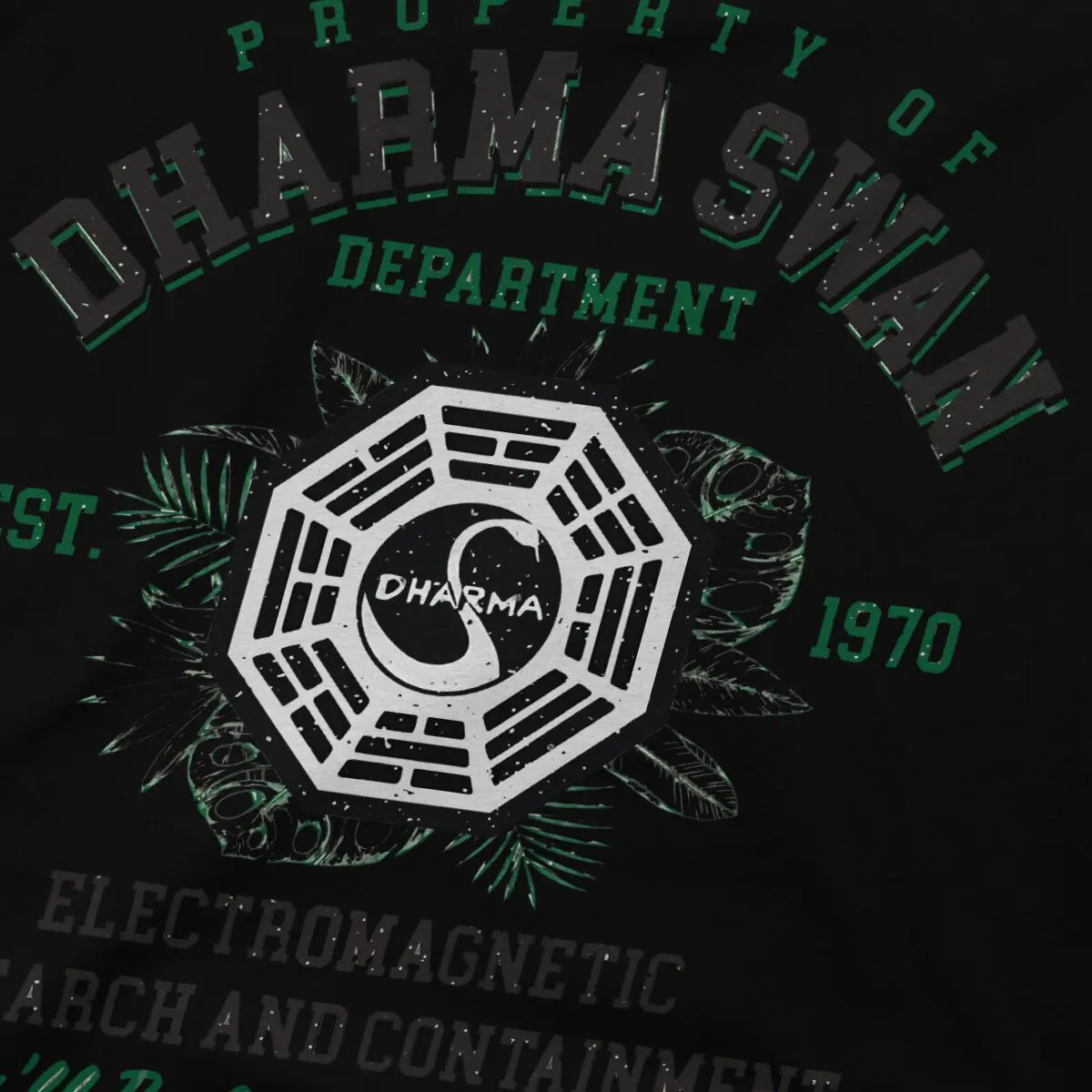 Lost TV Show Property of Dharma Swan Department T Shirt Polyester Goth Men Tees Summer Clothing Harajuku Crewneck TShirt