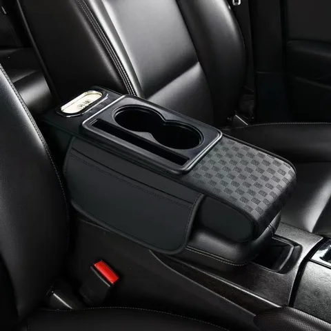 Универсальный Подлокотник Для Центральной Консоли Автомобиля С Увеличением Высоты, Многофункциональный, Из Искусственной Кожи