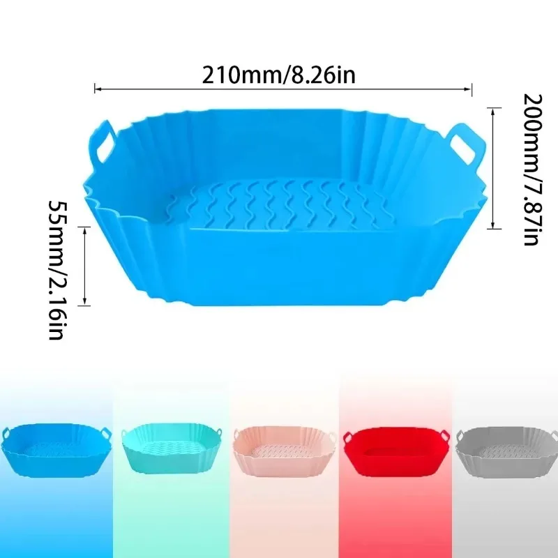 Reusable Air Fryer Silicone Liners Pot Non-Stick Airfry...