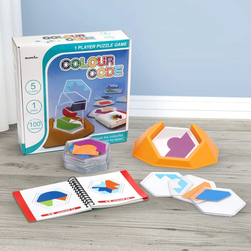 Pré-escolar Color Code para Crianças, Quebra-cabeças Lógica, Figura Cognição, Pensamento Espacial, Brinquedo Educativo, Habilidades de Aprendizagem