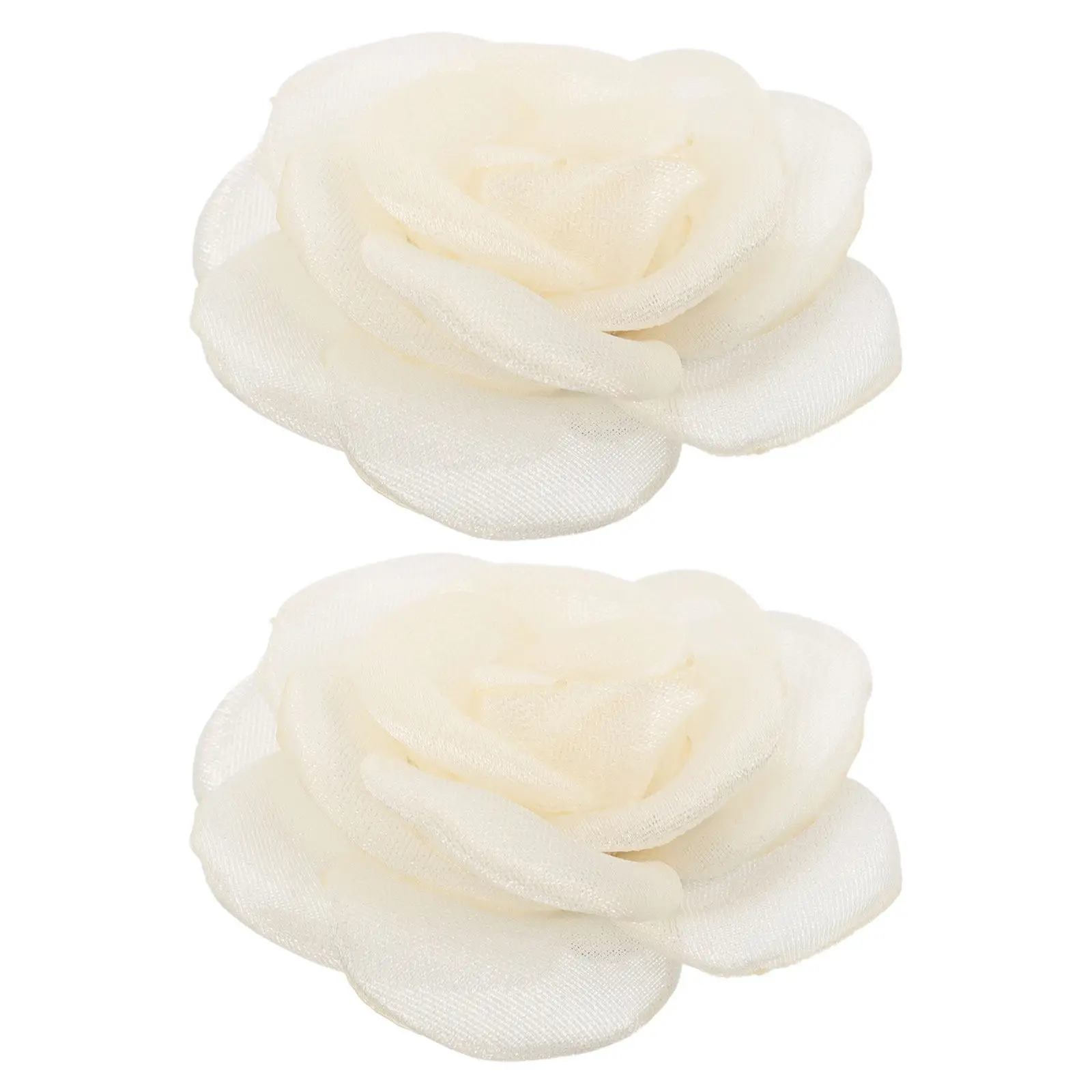 2Pcs Rose Flower Shoe Clips Handmade Detachable Fabric Shoe Decorations High Heel Shoes for Wedding Party Daily Fashion