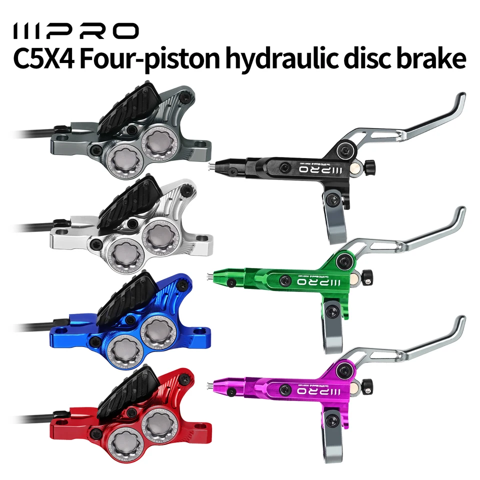 IIIPRO E4 C5X4 超軽量4ピストン自転車油圧ブレーキ 800/1550mm MTB