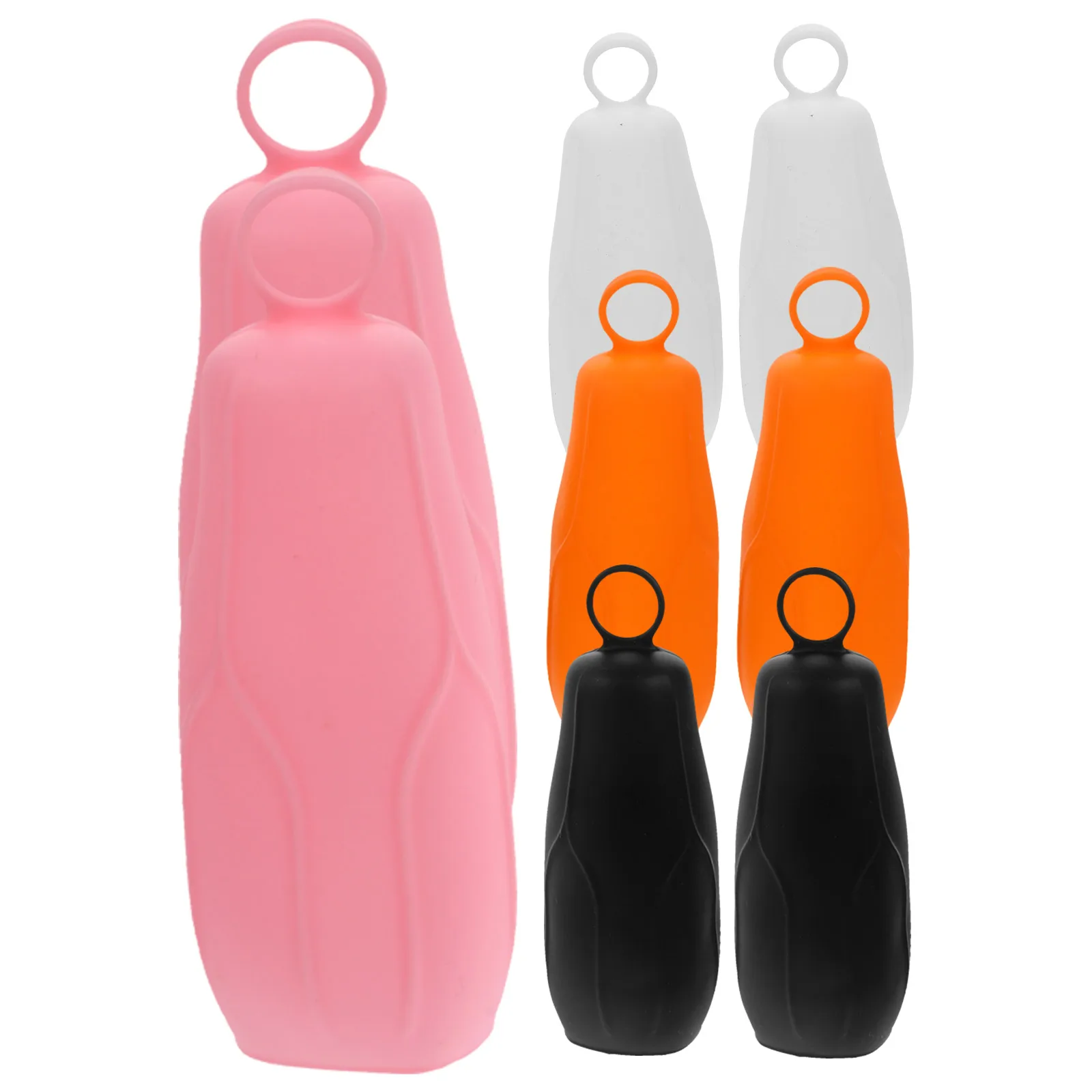 

8pcs Lotion Toiletry Container Leakproof Covers Reusable Travel Toiletries Sleeves Silicone Elastic Refillable Travel