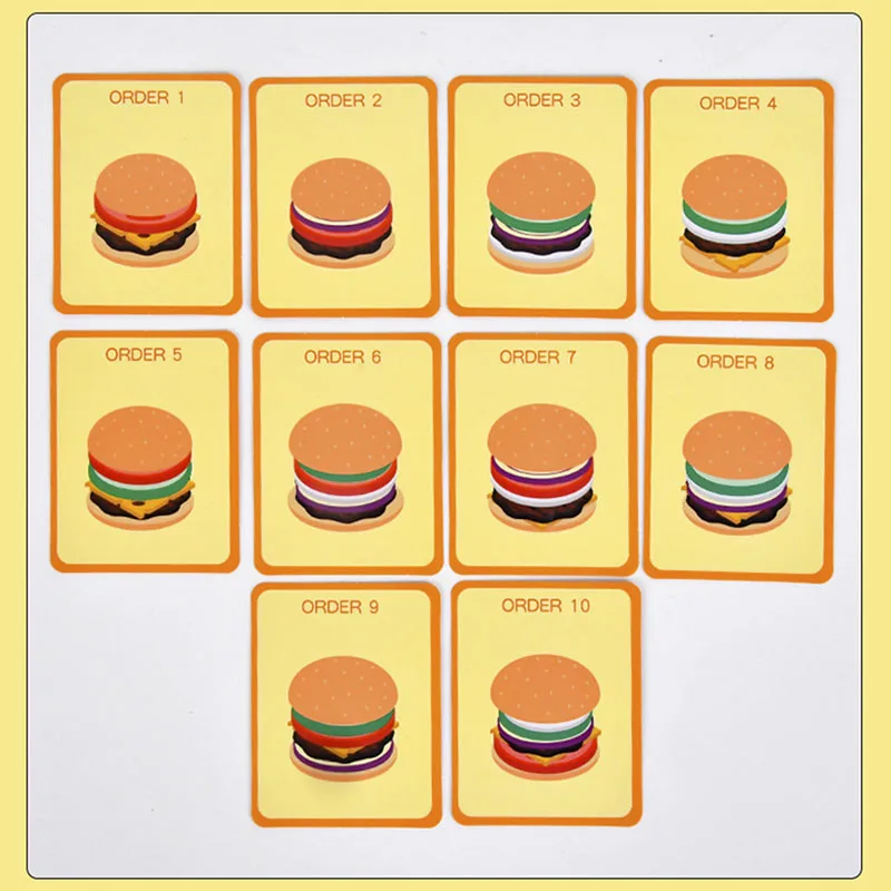Bricolage semblant jouer jouets Simulation Hamburger forme couleur appairage Puzzle cuisine nourriture jouer maison éducation précoce jouets pour les enfants