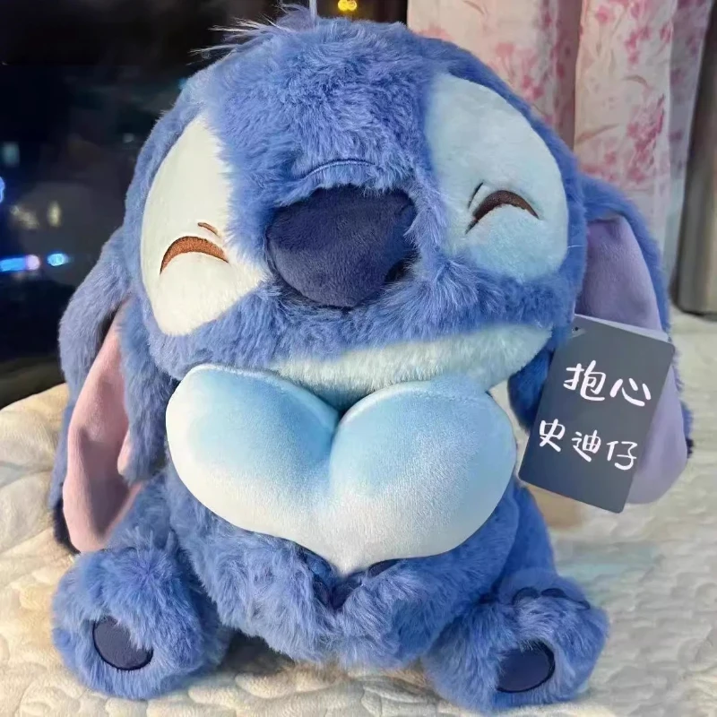 

Giant Heart Hugging Stuffed Stitch Plush Toy Oversized Soft Fluffy Pillow Cute Kawaii Birthday Gift for Girls Kids Sleep