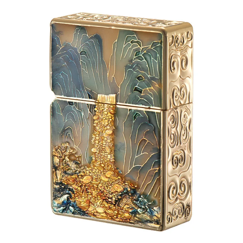 Zoro Armor Relief Galaxy Treasure Oil Grinding Wheel Windproof Lighter, High End Collectibles, Gift for Men  Smoking Accessories - Image 5