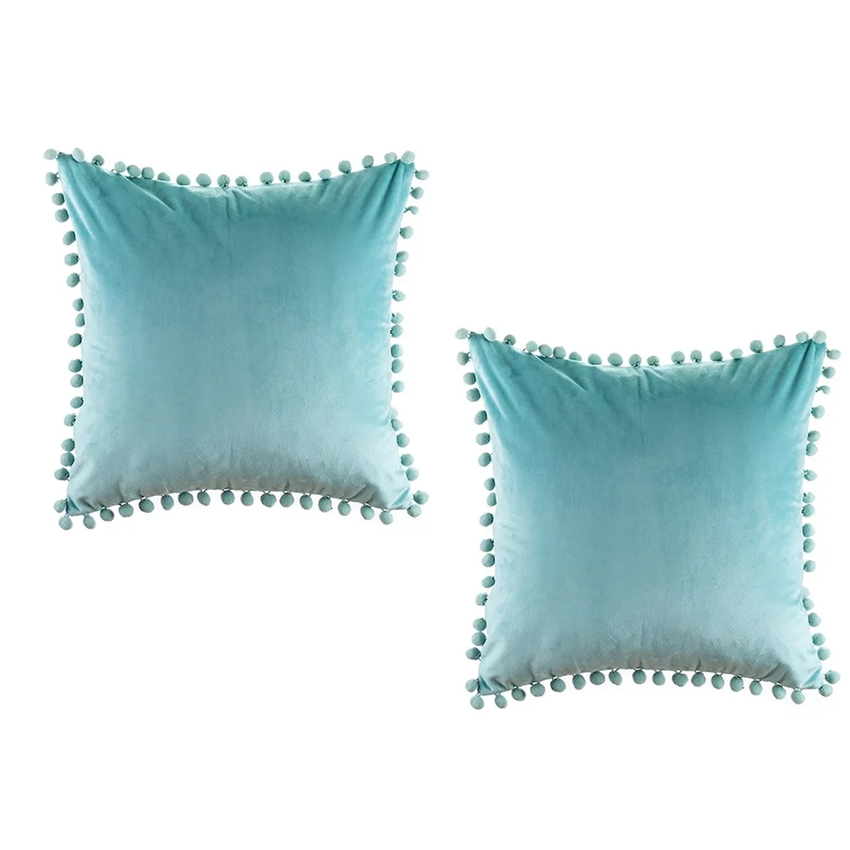 

A48U Velvet Cushion Cover Soft Decorative Pillow Case Covers Home Decor Room Decoration Sofa Pillowcases Ball Lace Pillowcase