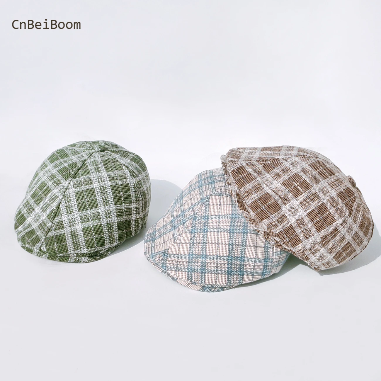 Baby Photography Props  Fall Winter Kids Hat For Girl And Boy Lattice Children Beret Caps Octagonal Clothes For 1-4 Year