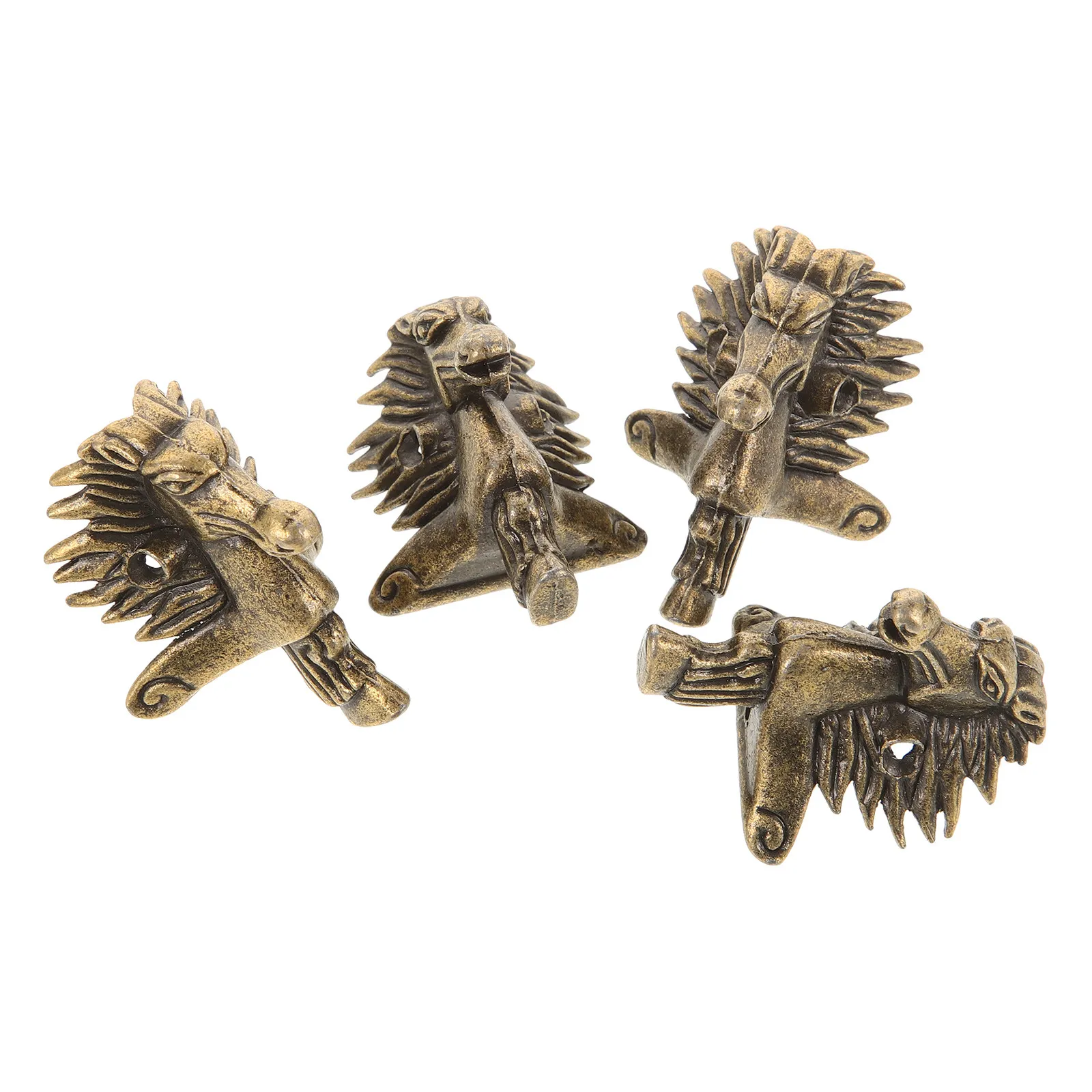 4Pcs Alloy Box Feet Furniture Legs Replacement Wood Case Corner Protectors Jewelry Box Hardware Decorative Feet Base