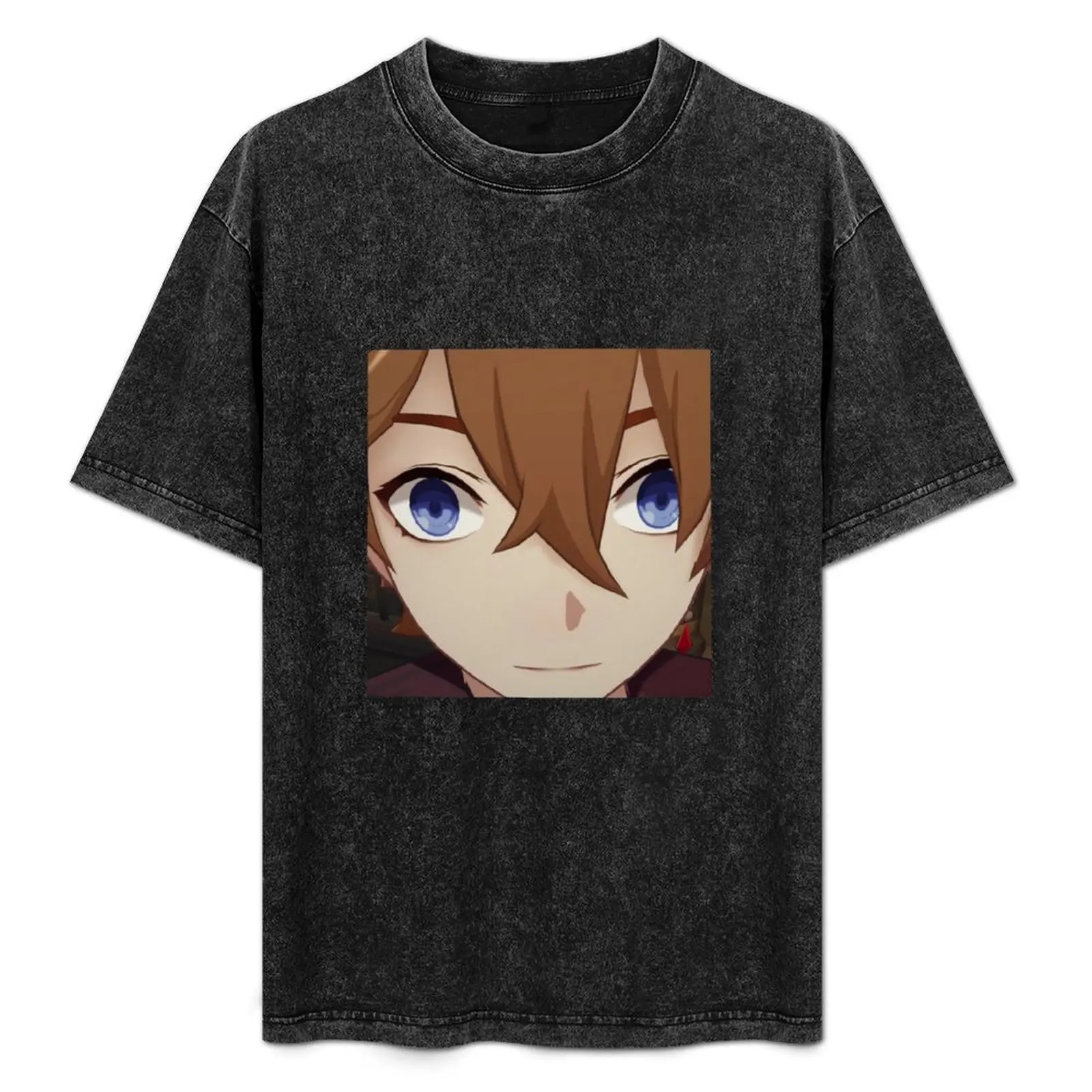 

Childe (Tartaglia) Face Meme T-Shirt Basic Casual Short Sleeve Cotton Shirt