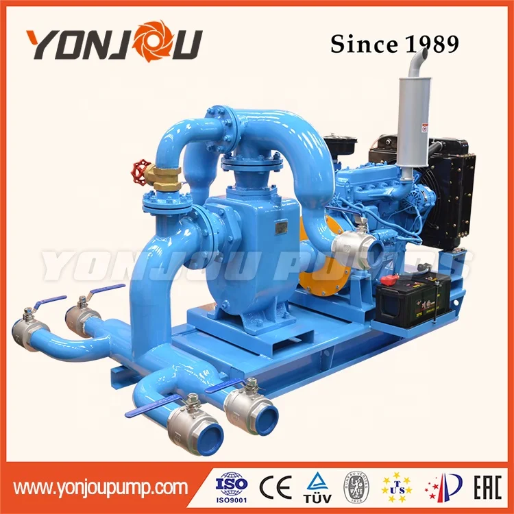Electric Self-Priming Single-Stage Sewage Pump Water Usage & Trash Dewatering with Engine Standard Centrifugal Design