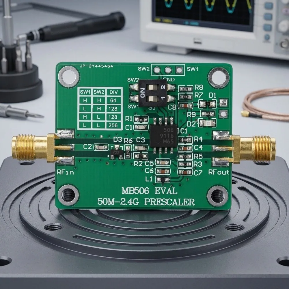 MB506 For Frequency Divider 2.4G Prescaler 64 128 256 Ratio For DBS CATV PCB Board RF Signal Testing Tool