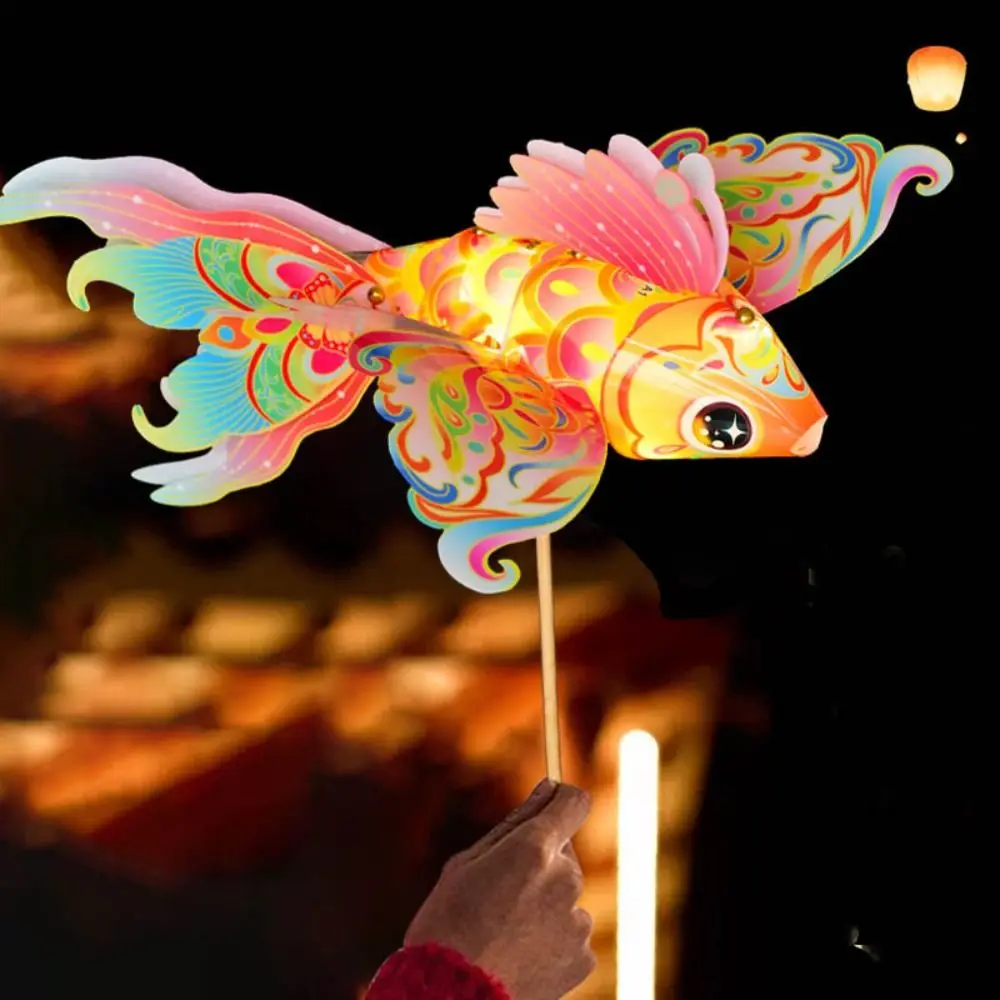 

Waterproof Handheld Fish Lantern DIY Handmade Luminous Mid-Autumn Festival Lantern Handheld Good Luck DIY Lantern Materials