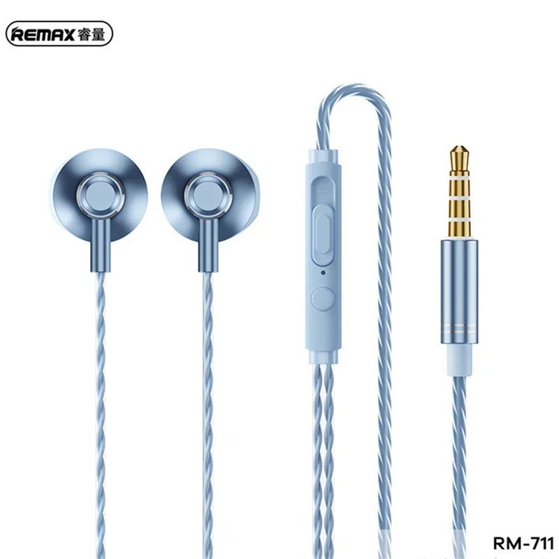 Remax 3.5Mm Bedrade Oortelefoon In-Ear Hoofdtelefoon Voor Bellen En Muziek 1.2M Kabel Met Microfoon