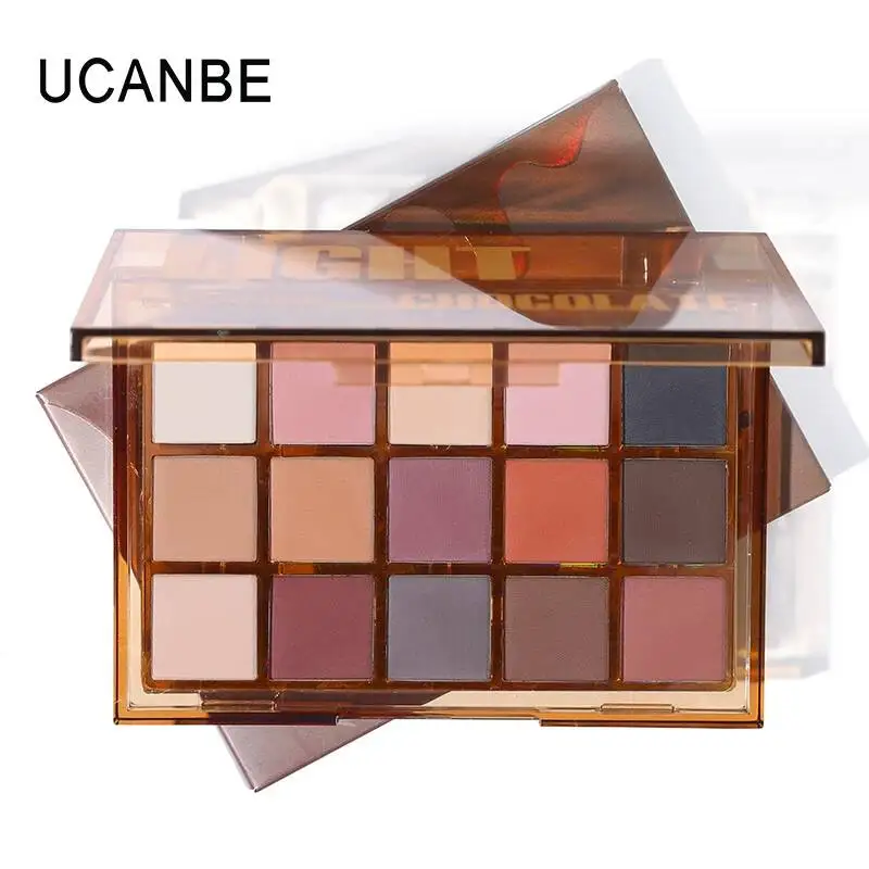 Ucanbe All-matte Eyeshadow Palette In Creamy Cocoa Earth Tones, Multi-color Brown Smoky Makeup, Niche Cosmetics