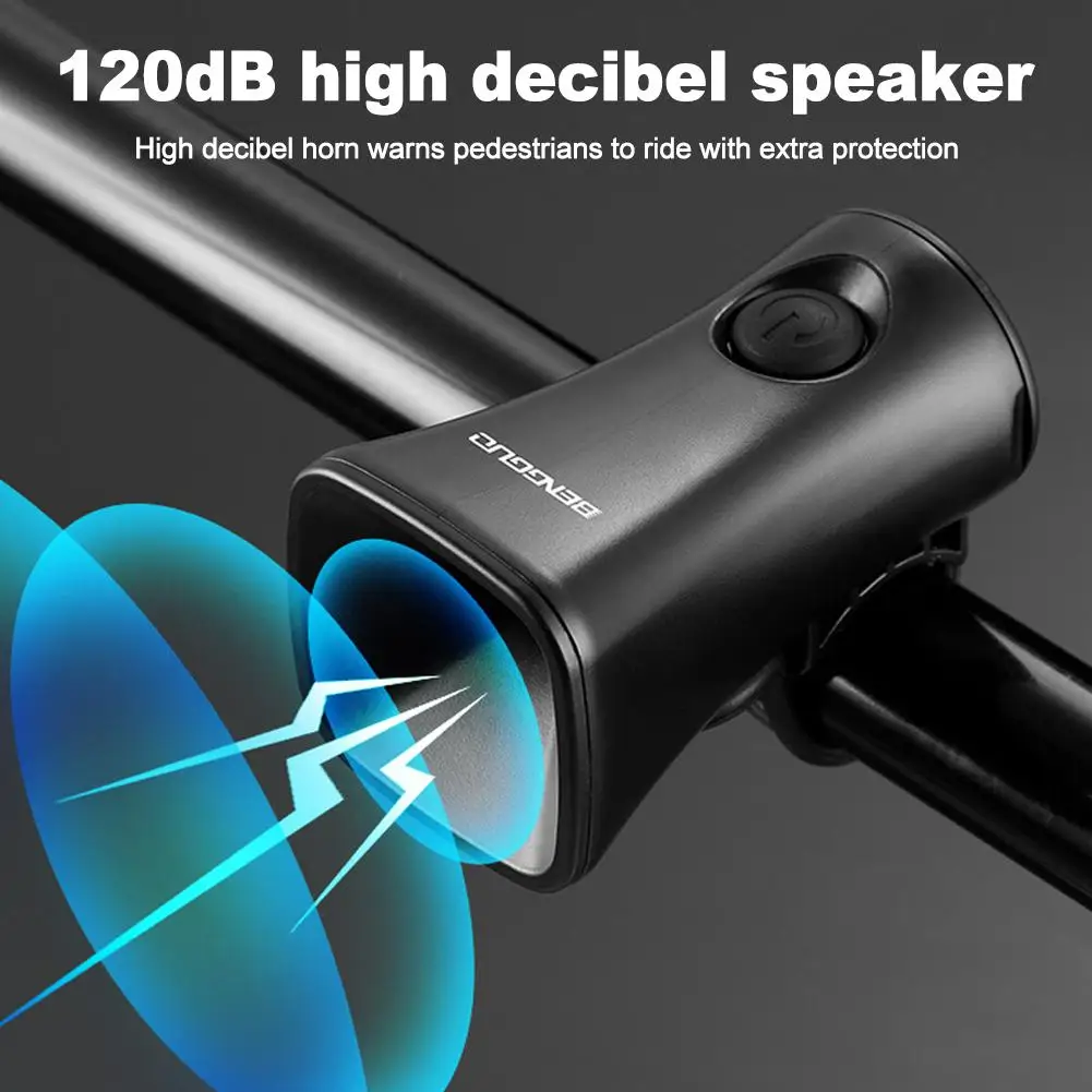 Road Bike/Mountain Bike Type-c Electronic Horn 120dB Loud Warning Sound IPX4 Waterproof And Wear-resistant Rechargeable Bell