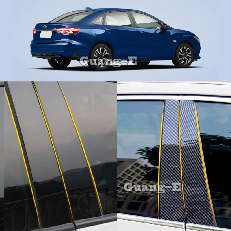 

Car PC Material Pillar Post Cover Door Trim Window Molding Sticker Plate Accessories For Chevrolet TRAX Tracker 2019 2020-2024