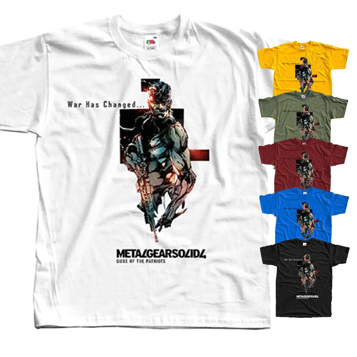 Metal Gear Solid V3,COMPUTER GAME, T-Shirt (WHITE,YELLOW,BLUE) All sizes S-5XL.