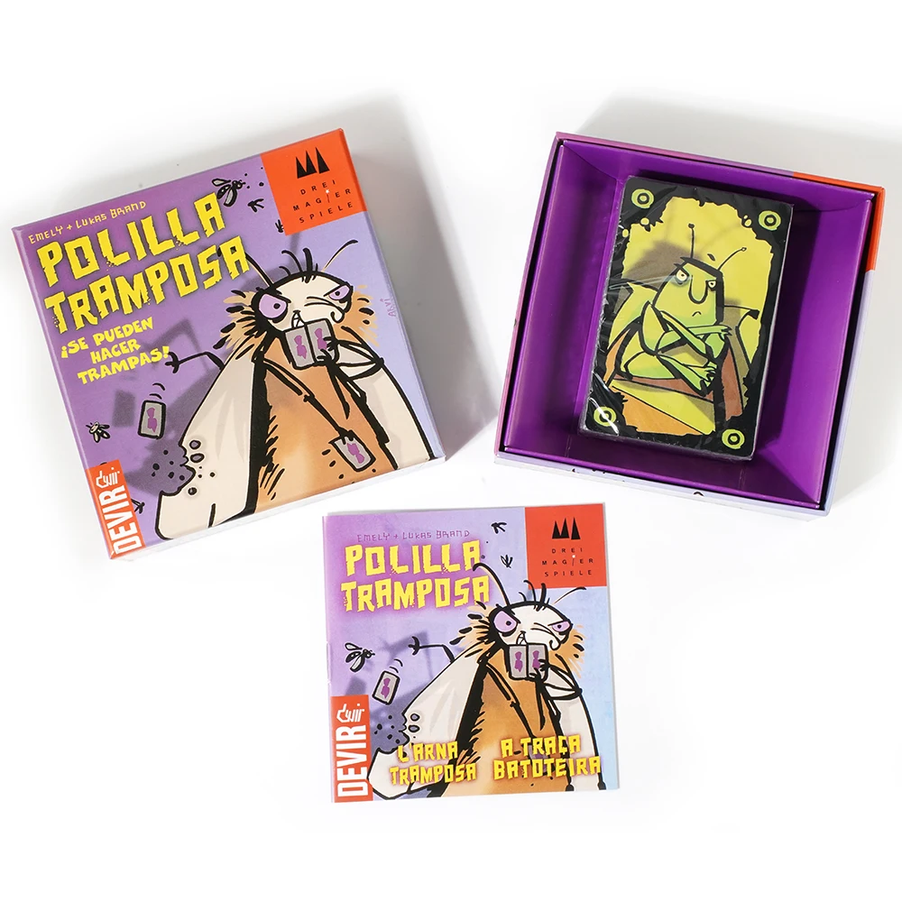 Juego Polilla Tramposa, de Cartas, Juego de mesa para Niños, Party (BGPOLI)