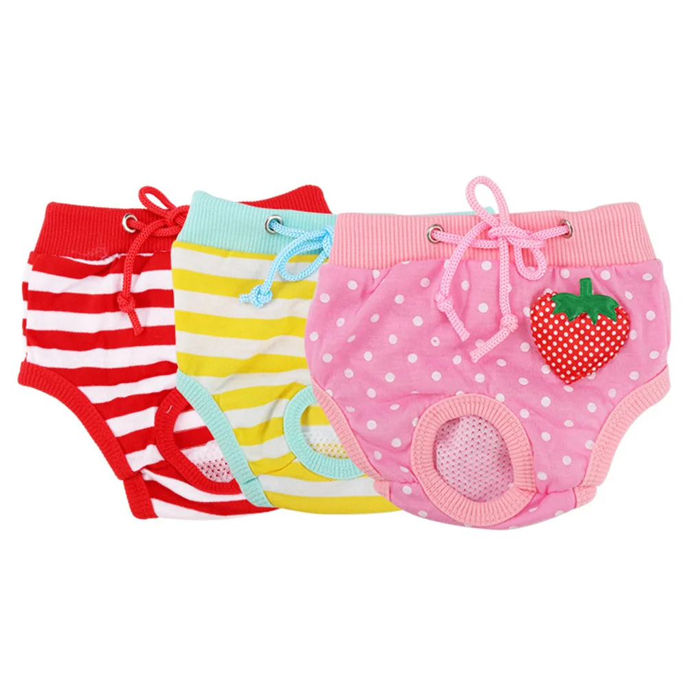 

Pet Physiological Pants Cotton Dog Diapers For Female Dogs Sanitary Pants Incontinence Protection Small Medium Large Size