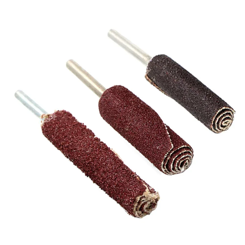 

1pc Sandpaper Grinding Head 120Grit Sanding Ring With Rod Abrasive Cylindrical Grinding Head For Electric Drill Machine Grinding