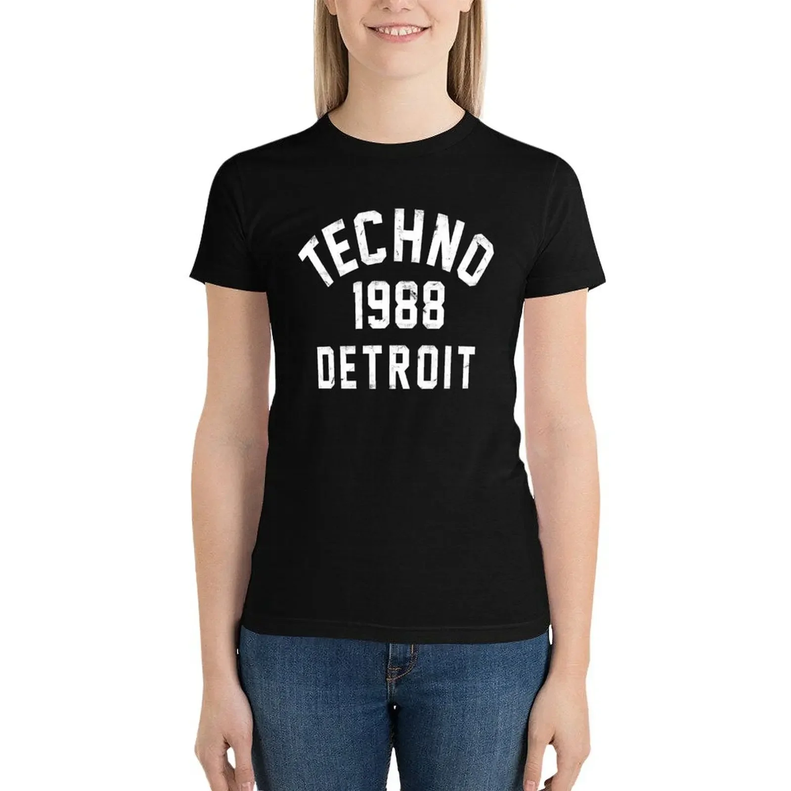 Techno T-Shirt Aesthetic clothing cute tops tops Short sleeve tee t shirts for Women loose fit