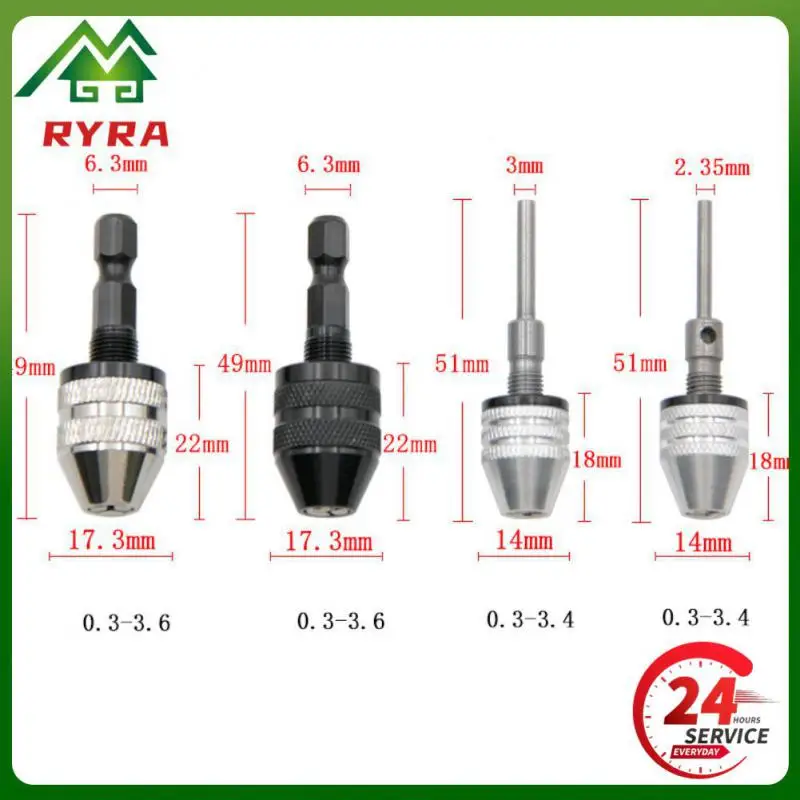 Mini Keyless Drill Chuck 0.3-8mm 1/4