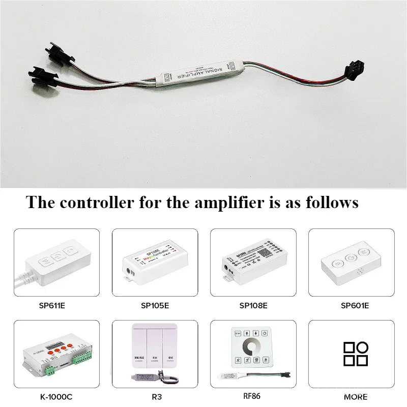Mini LED Strip TTL Signal Amplifier Repeater For WS2812B WS2811 SK6812 DC5V 3Pin RGBIC Addressable Pixel Light Module 1 TO 2/4/8