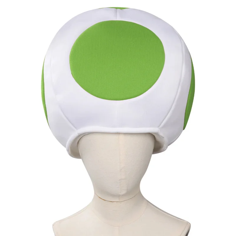 ZA01 Bambini Ragazzi Toad Kinopio Cappello Cosplay Anime Gioco Bros 2 Gioco di ruolo Punto rosso Testa di fungo Accessori per costumi Fancy DressZa0@