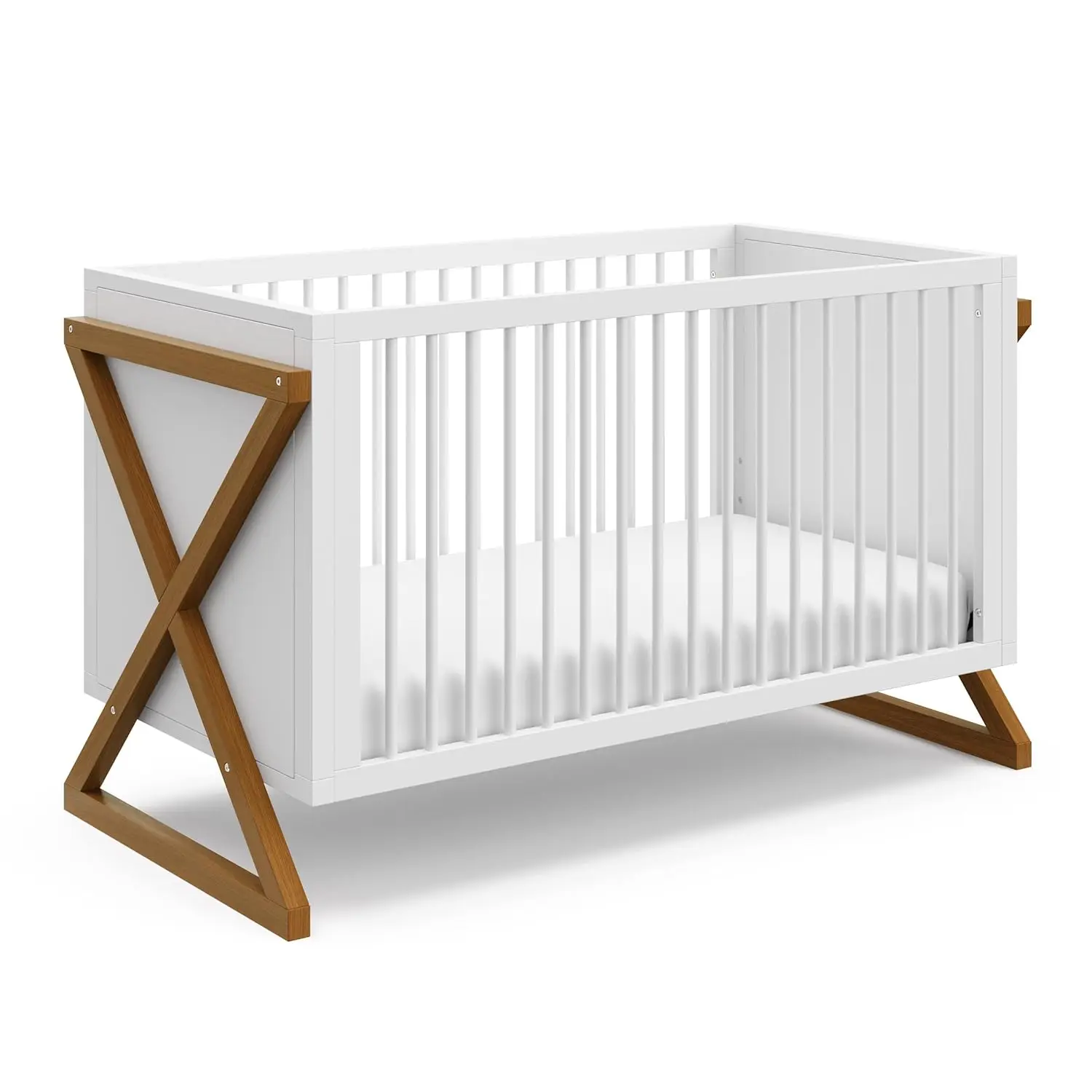 3-in-1 Convertible Crib (Vintage Driftwood) Easily Converts to Toddler Bed & Daybed, 3-Position Adjustable Ma