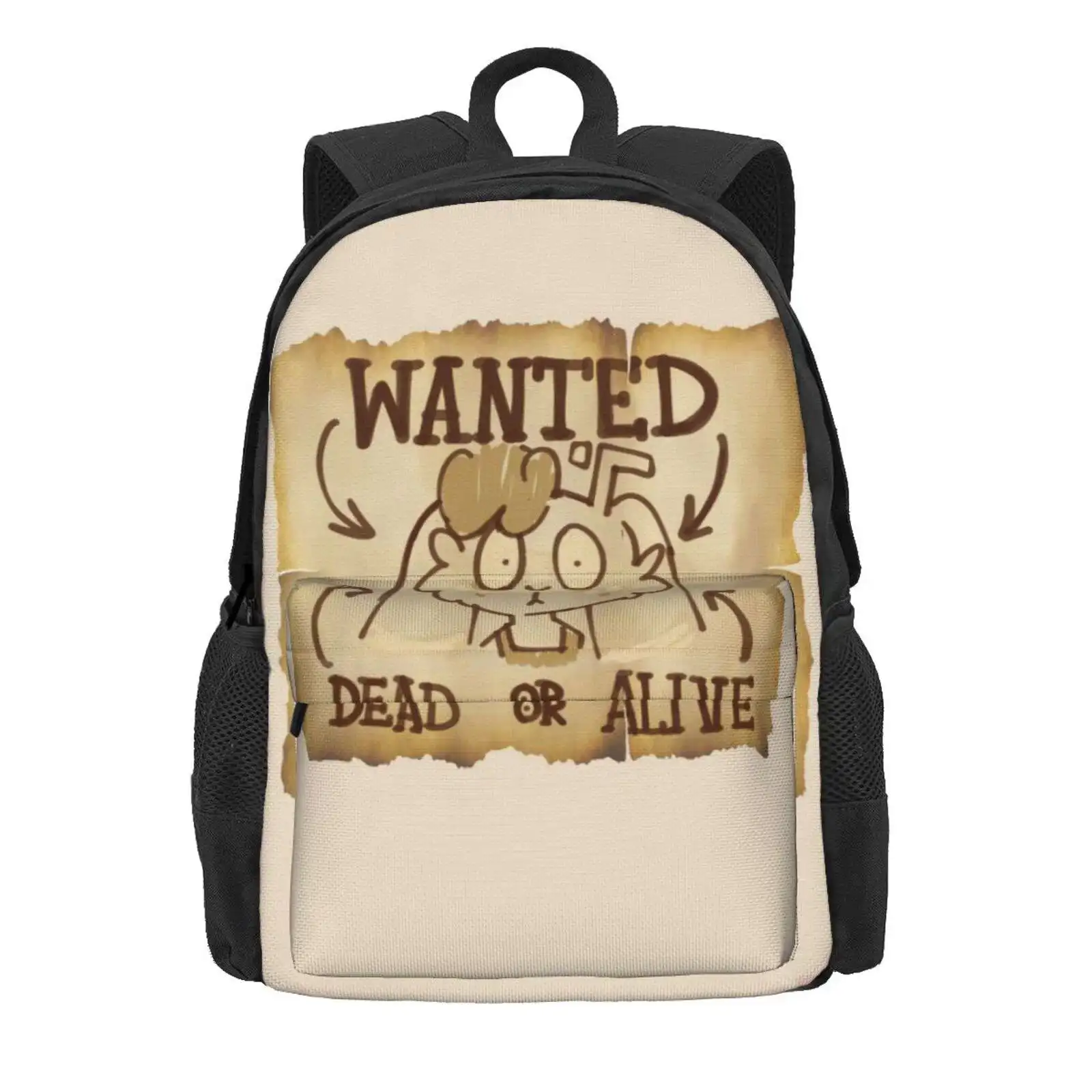 Sheemz - Wanted: Dead Or Alive Hot Sale Schoolbag Backpack Fashion Bags Rabbit Sheezy Website Wanted Criminal Bunny Funny Cute