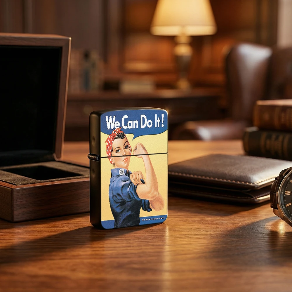 Vintage Flip Top Lighter lighters vintage Retro Rosie The Riveter We Can Do It Poster Art Print lighters for smokers Daily