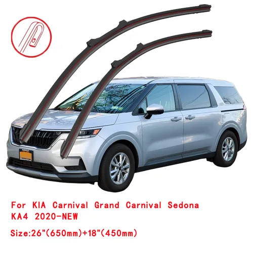 Imagen 2 del producto Para KIA Carnival Grand Carnival Sedona KV UP VQ GQ YP KA4 MPV 1998-2024 limpiaparabrisas de coche accesorios de parabrisas delantero