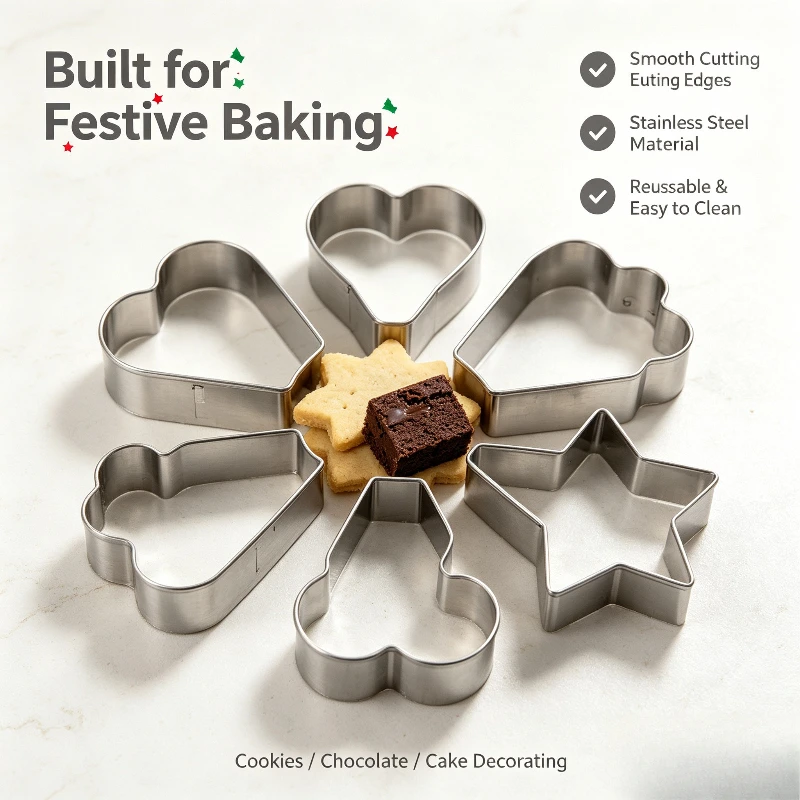 10 Parça Paslanmaz Çelik Noel  - Cookie Cutter Set incelemesi ve fiyatı