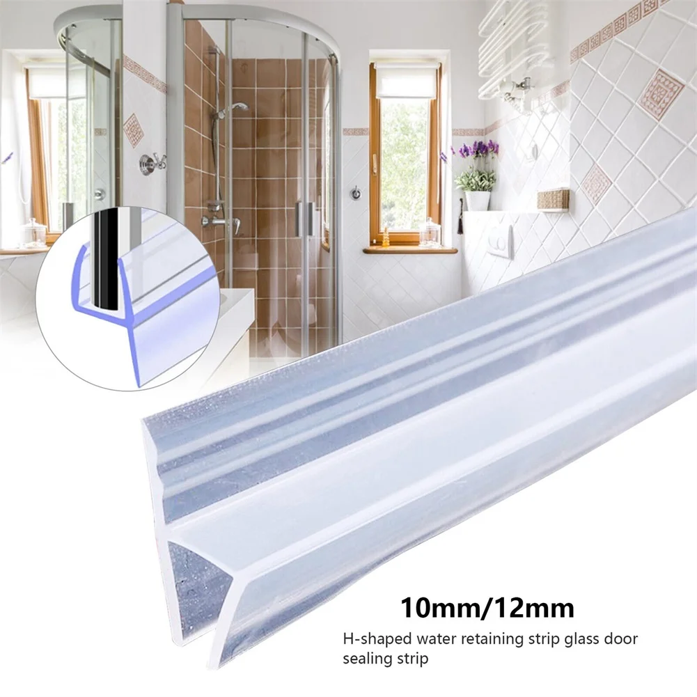 

Waterproof Htype 2M Silicone Rubber Strip for Shower Door Glass Casement Prevents Hot and Cold Airflow Fits 10mm or 12mm Glass