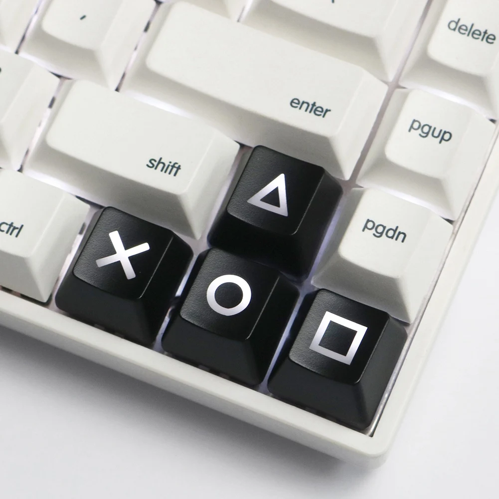 Keys Cap Up Down ,Mechanical Keyboard Pbt Keycap Ps4 Button Key Wasd Dye Sub Tech R4 R3 R2 R1-Black