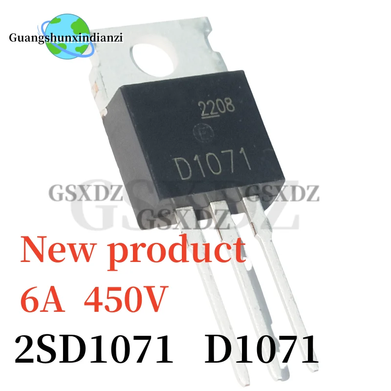 10PCS New product 2SD1071 D1071 Transistor transistor NPN 6A 450V TO-220