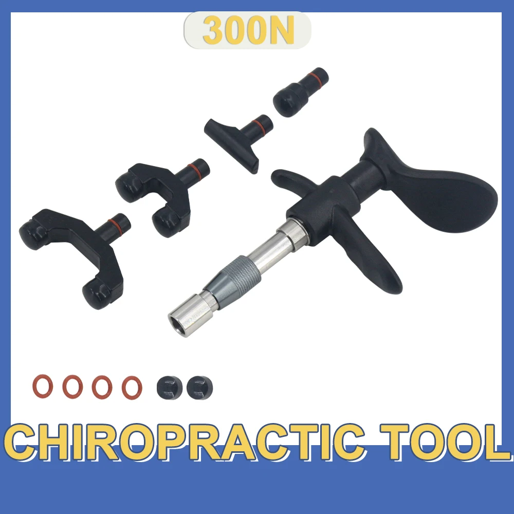 

New Chiropractic Adjusting Tool Manual Activation Therapy Spine Correction Tool 4 Heads Chiropractic Gun Spinal Adjustment