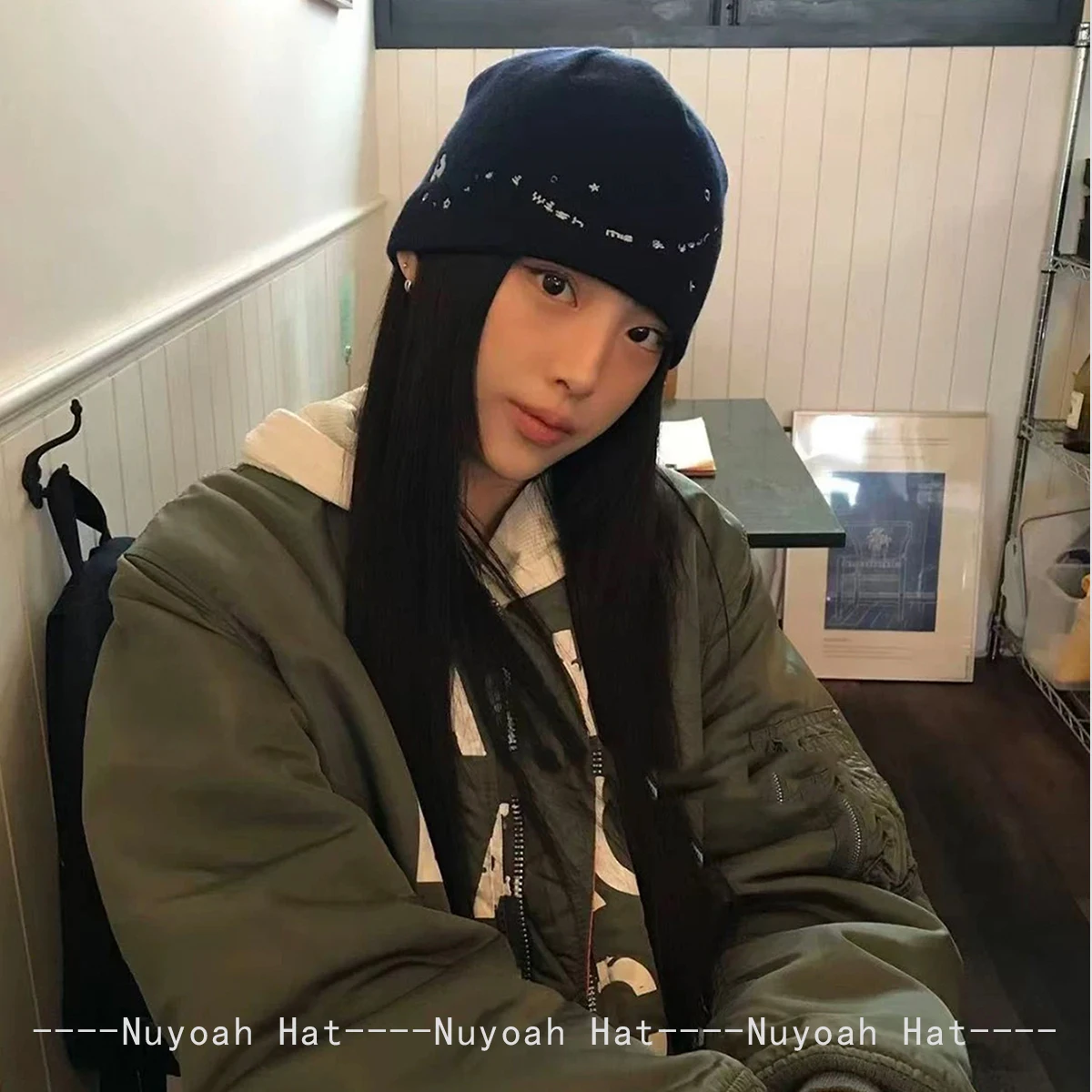 New Men Women Korean Star Letters Embroidery Knitted Hats Personal Warm Sweet Cool Fashion Beanies Simple Versatile ins Casual